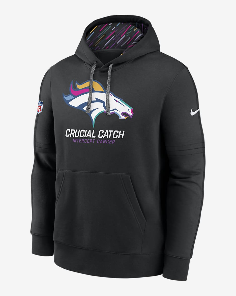 Denver Broncos Crucial Catch Club Men s Nike NFL Pullover Hoodie. Nike